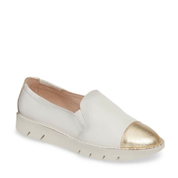 Hispanitas Mateo Sneaker Women's White Gold Size 37 (US 7) $209 - Picture 1 of 12